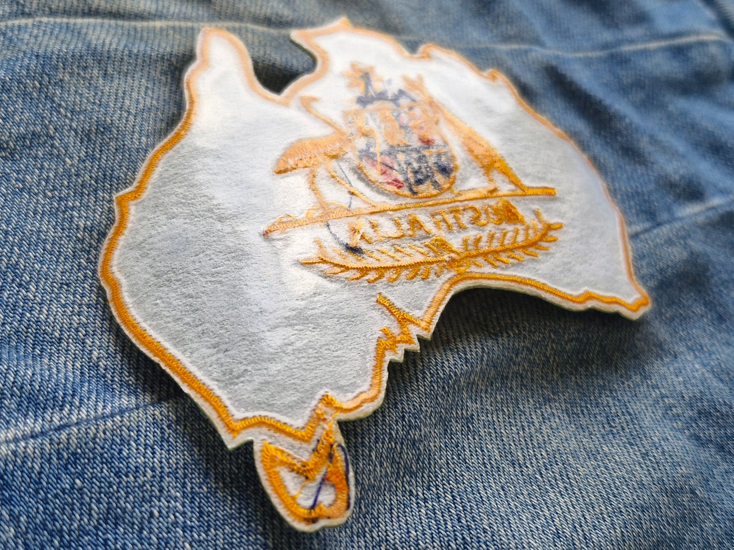 Australia, Coat of Arms, Olympics, Green and Gold Crest, Iron On Embroidery Patch Destination Souvenir Gift