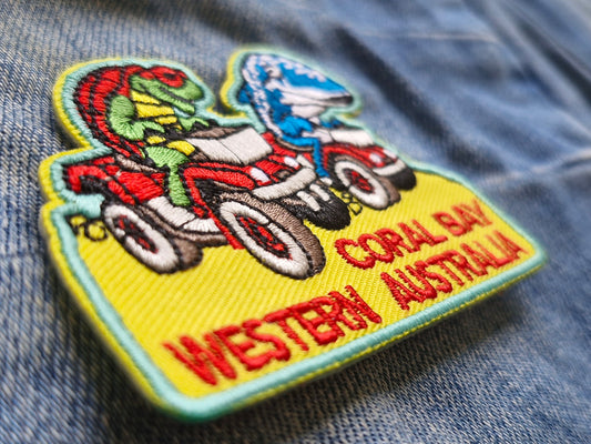 Coral Bay - Western Australia Travel Iron On Embroidery Patch Destination Souvenir Gift