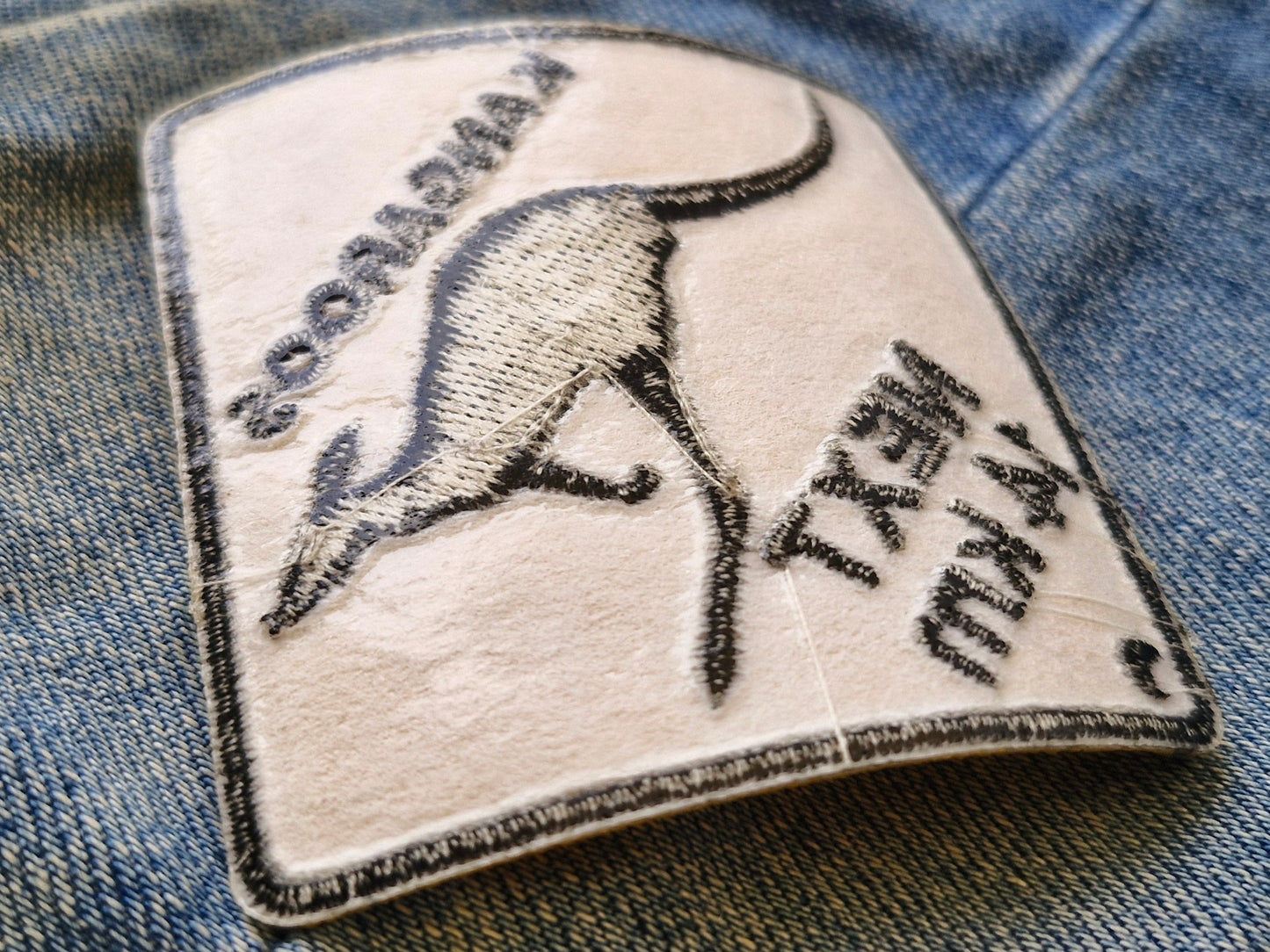 Kangaroo Australia Road Trip Iron On Embroidery Patch Destination Souvenir Gift