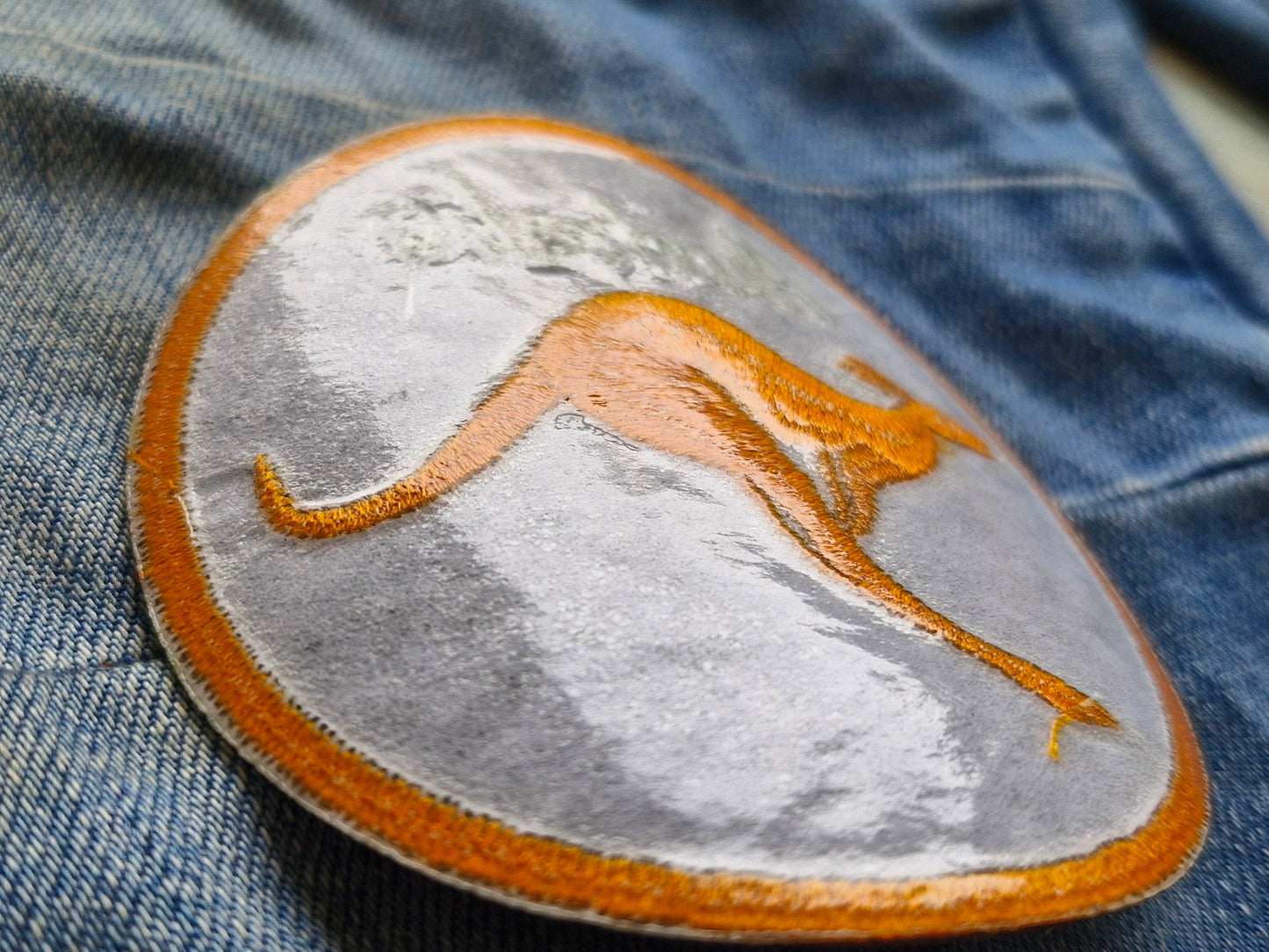 Kangaroo, Australia Green and Gold, Travel Iron On Embroidery Patch Destination Souvenir Gift