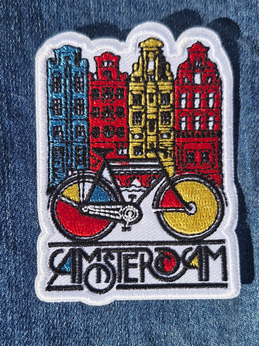 Amsterdam, Netherlands, Travel Iron On Embroidery Patch Destination Souvenir Gift