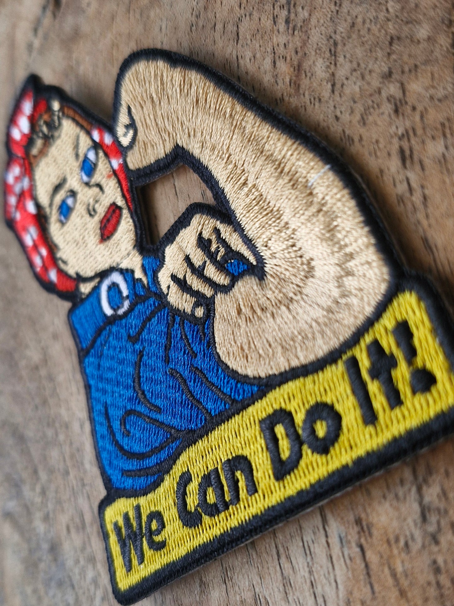 Rosie the Riveter - We Can Do It, Military WWII, Popculture, Iron On Embroidery Patch
