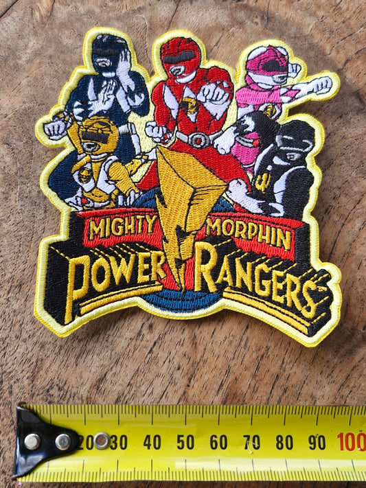 Mighty Morphin Power Rangers, Kids TV Series, Superhero Iron On Embroidery Patch