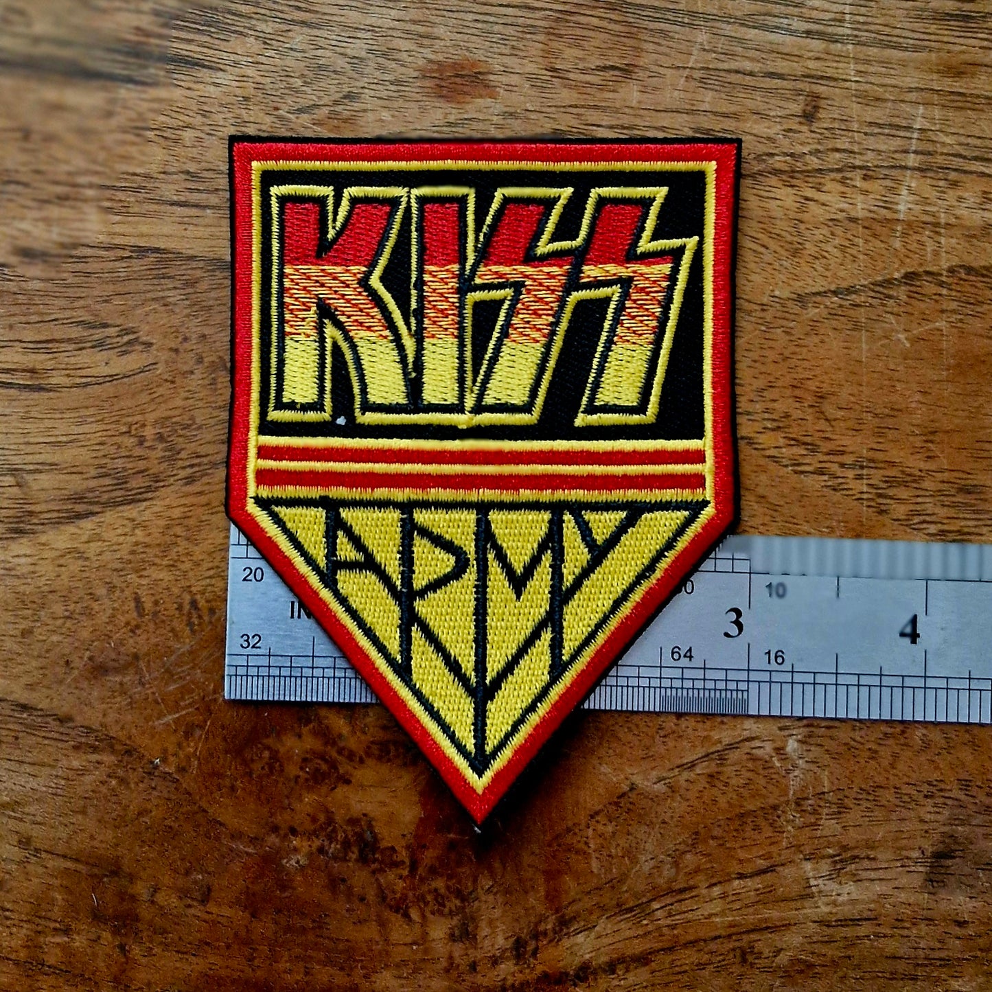 Kiss Army, American Rock Band Glam Metal Music, Iron On, Adhesive Back, Embroidery Patch