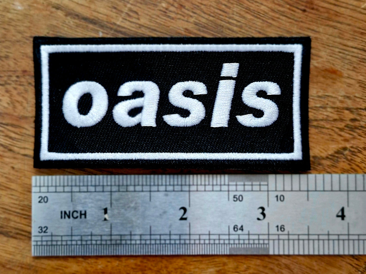 Oasis, British English Rock Music Band, Iron On, Adhesive Back, Embroidery Patch