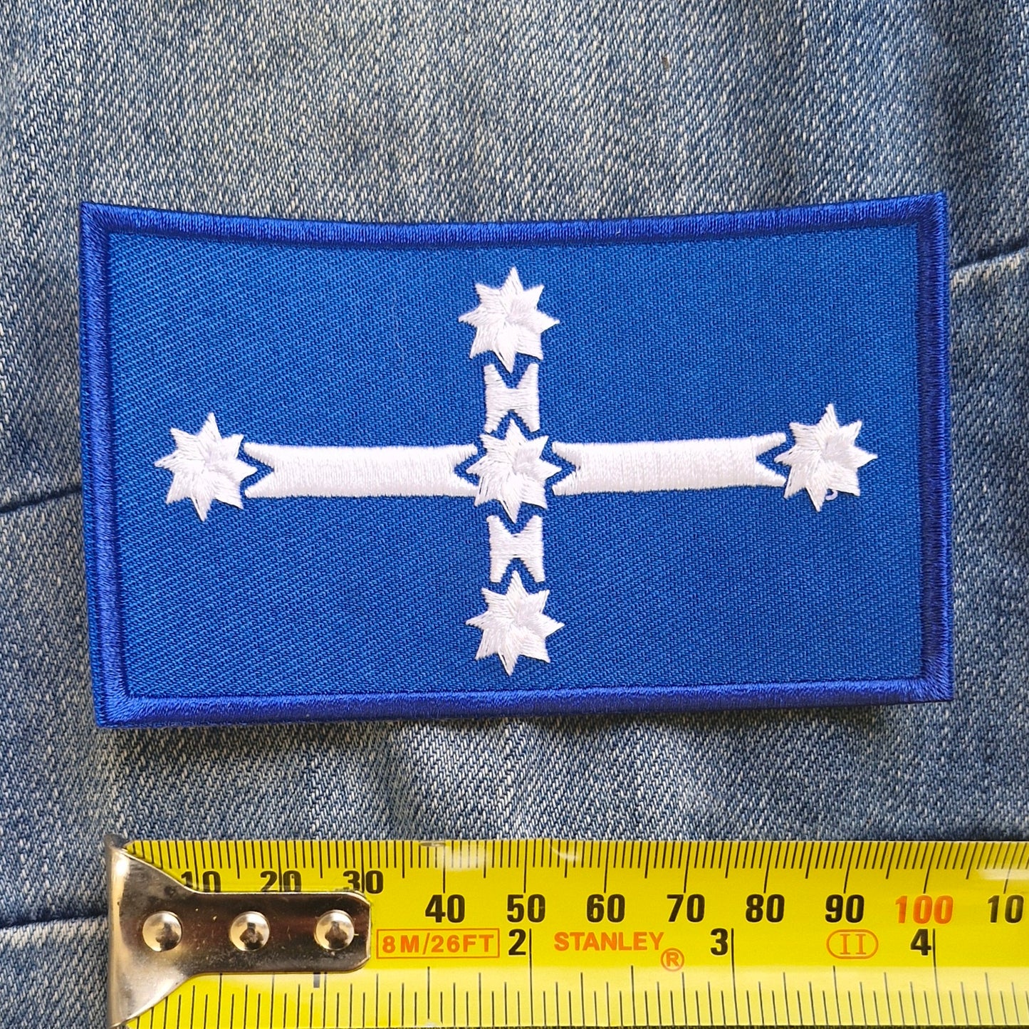 Eureka Stokade Flag, Australian History, Rebellion Iron On Embroidery Patch