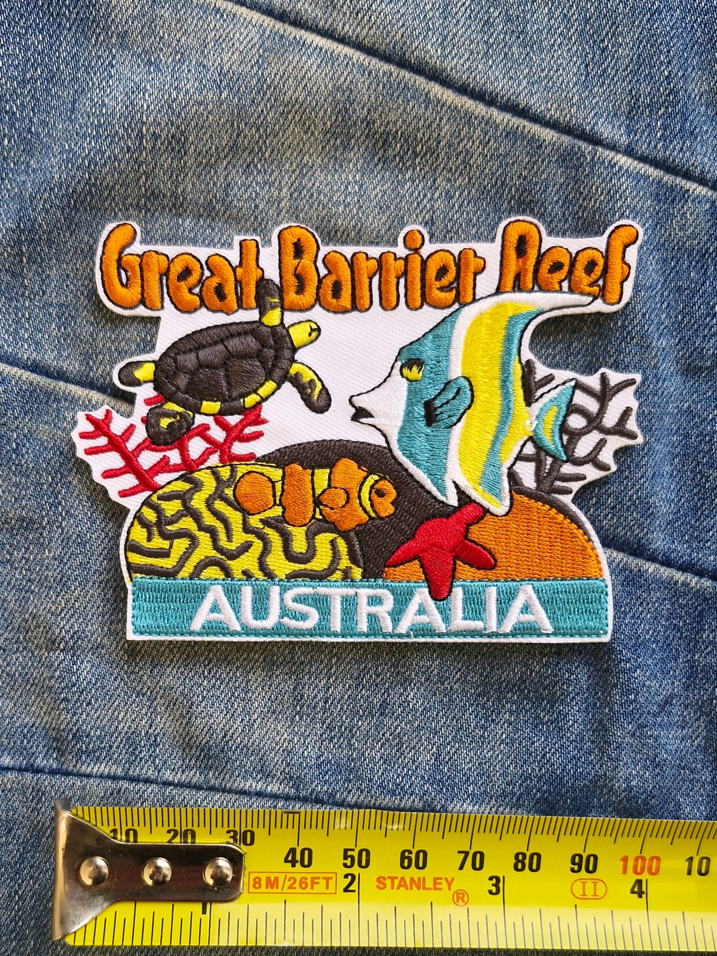 Great Barrier Reef Australia Travel Iron On Patch Destination Souvenir Gift