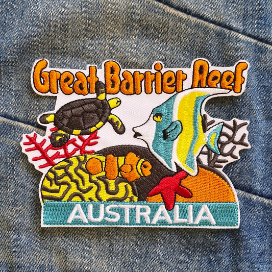 Great Barrier Reef Australia Travel Iron On Patch Destination Souvenir Gift