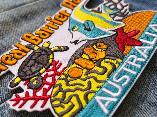 Great Barrier Reef Australia Travel Iron On Patch Destination Souvenir Gift