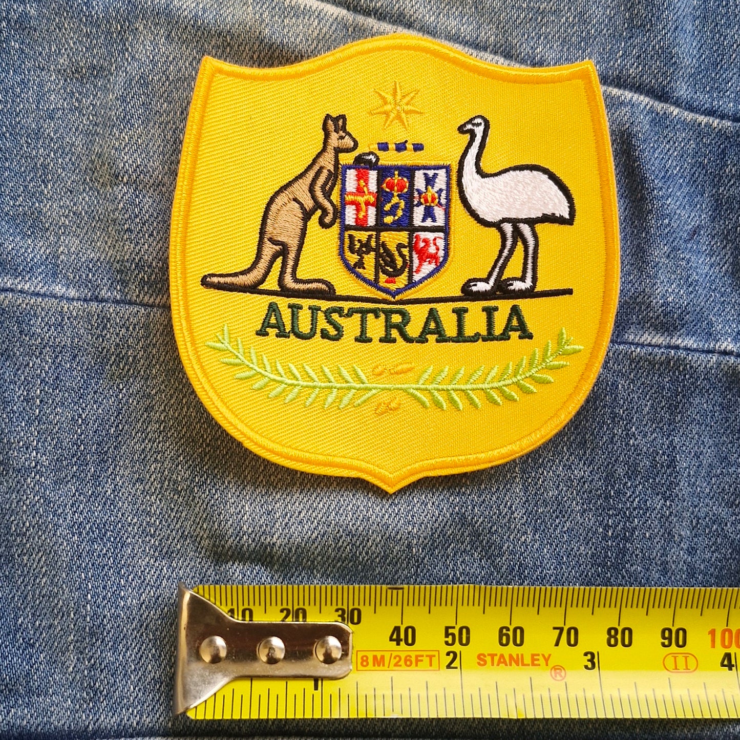 Australia, Coat of Arms, Gold Crest Iron On Embroidery Patch Destination Souvenir Gift