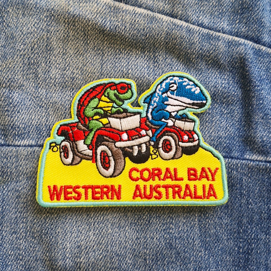 Coral Bay - Western Australia Travel Iron On Embroidery Patch Destination Souvenir Gift