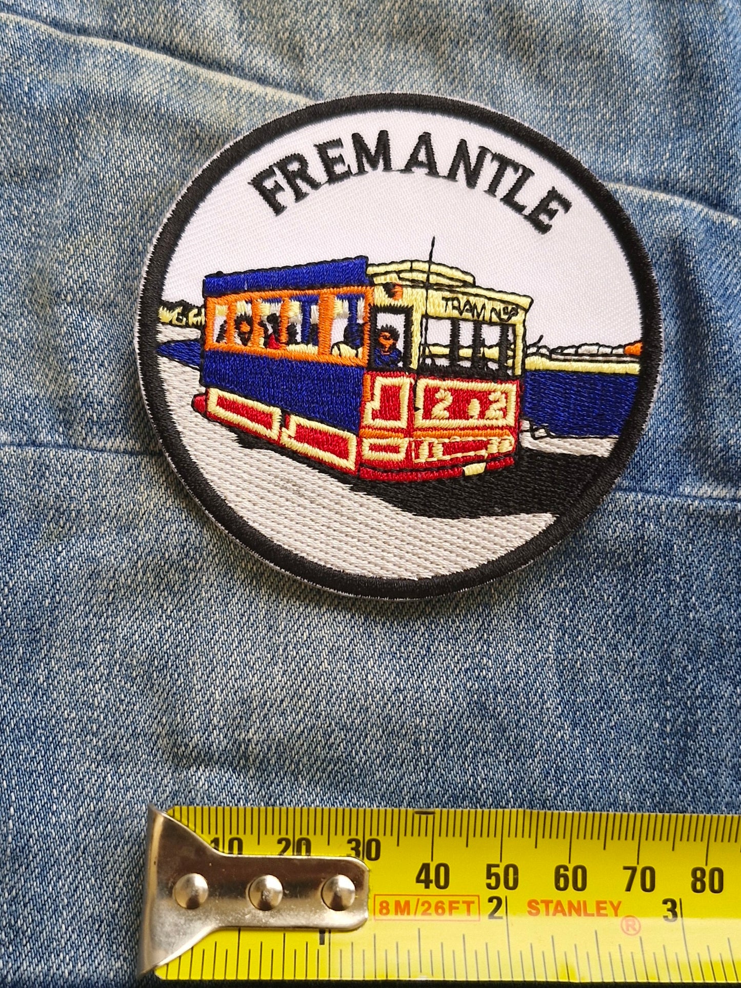Fremantle Tram Australia Travel Iron On Embroidery Patch Destination Souvenir Gift