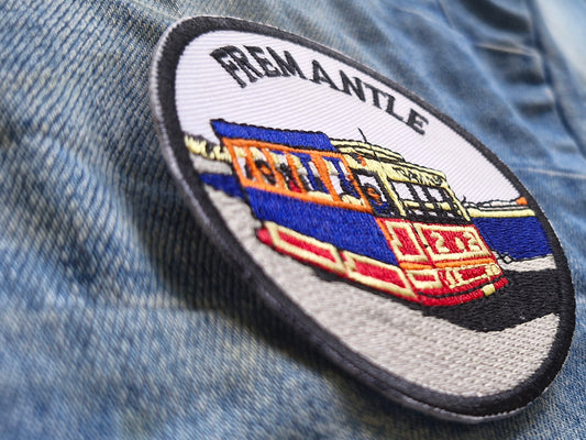 Fremantle Tram Australia Travel Iron On Embroidery Patch Destination Souvenir Gift