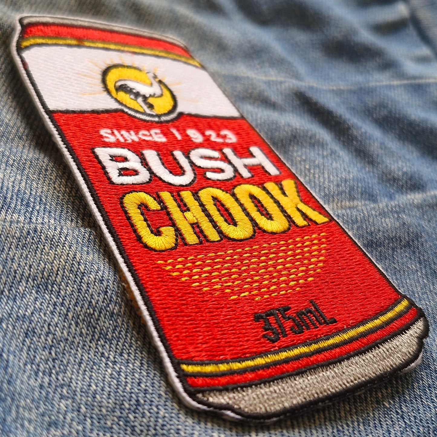 Bush Chook - Emu Bitters Beer Australia Travel Iron On Patch Destination Souvenir Gift