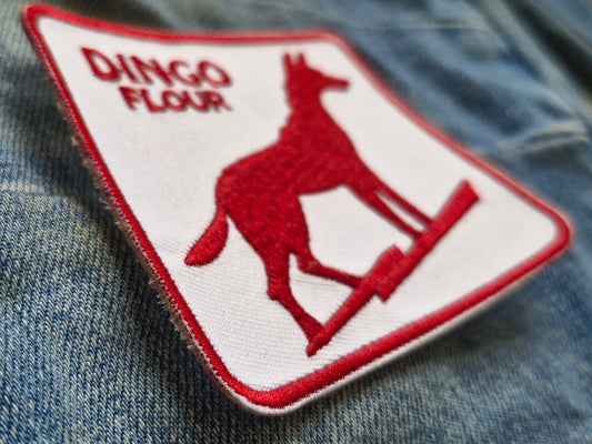 Dingo Flour - Western Australia Travel Iconic Iron On Patch Destination Souvenir Gift