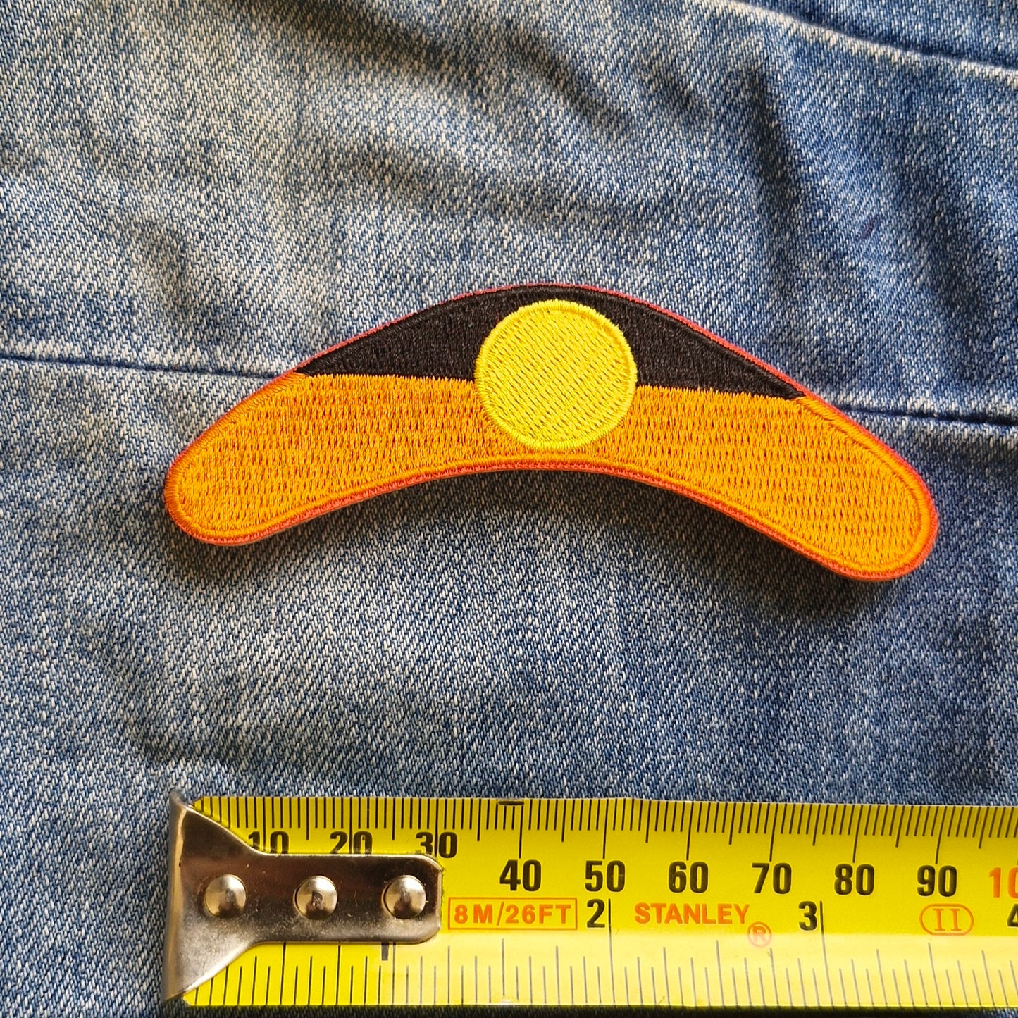 Indigenous Aboriginal Flag Australia Boomerang Travel Iron On Patch Destination Souvenir Gift
