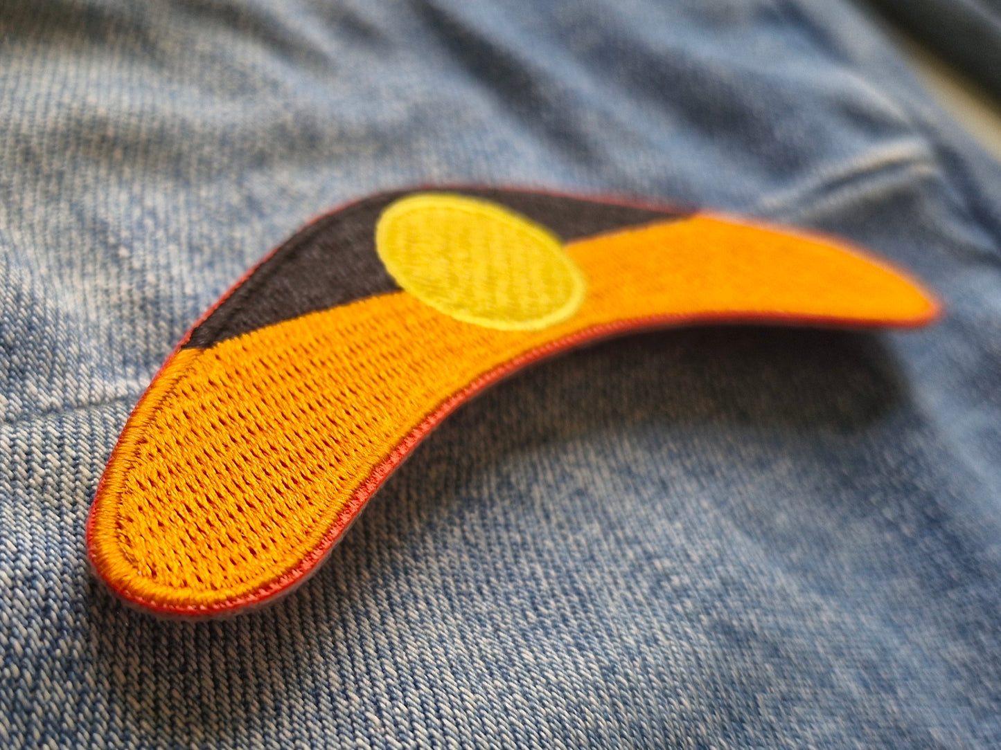 Indigenous Aboriginal Flag Australia Boomerang Travel Iron On Patch Destination Souvenir Gift