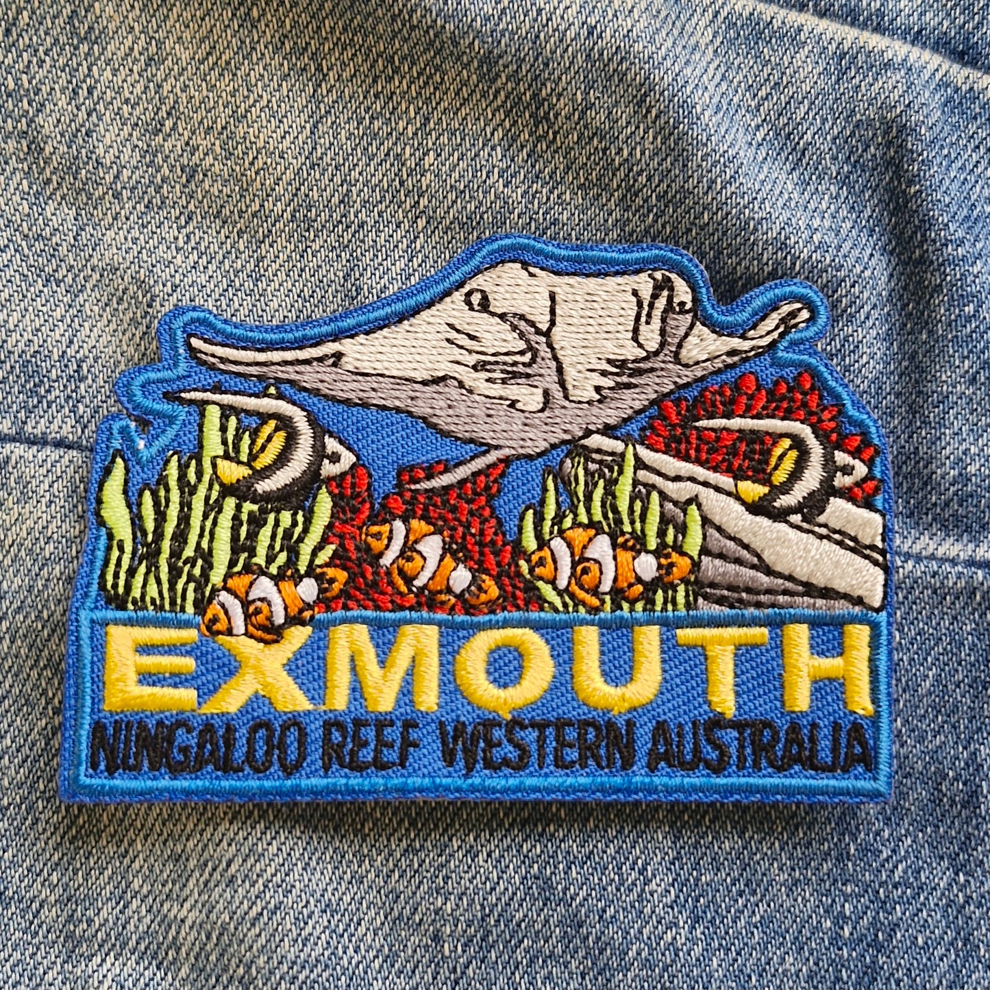 Exmouth, West Australia, Travel Iron On Embroidery Patch Destination Souvenir Gift
