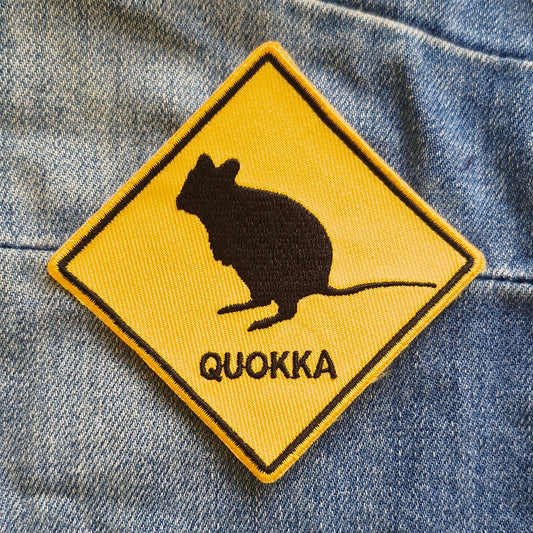 Quokka Australia, Road Trip Sign Iron On Embroidery Patch Destination Souvenir Gift