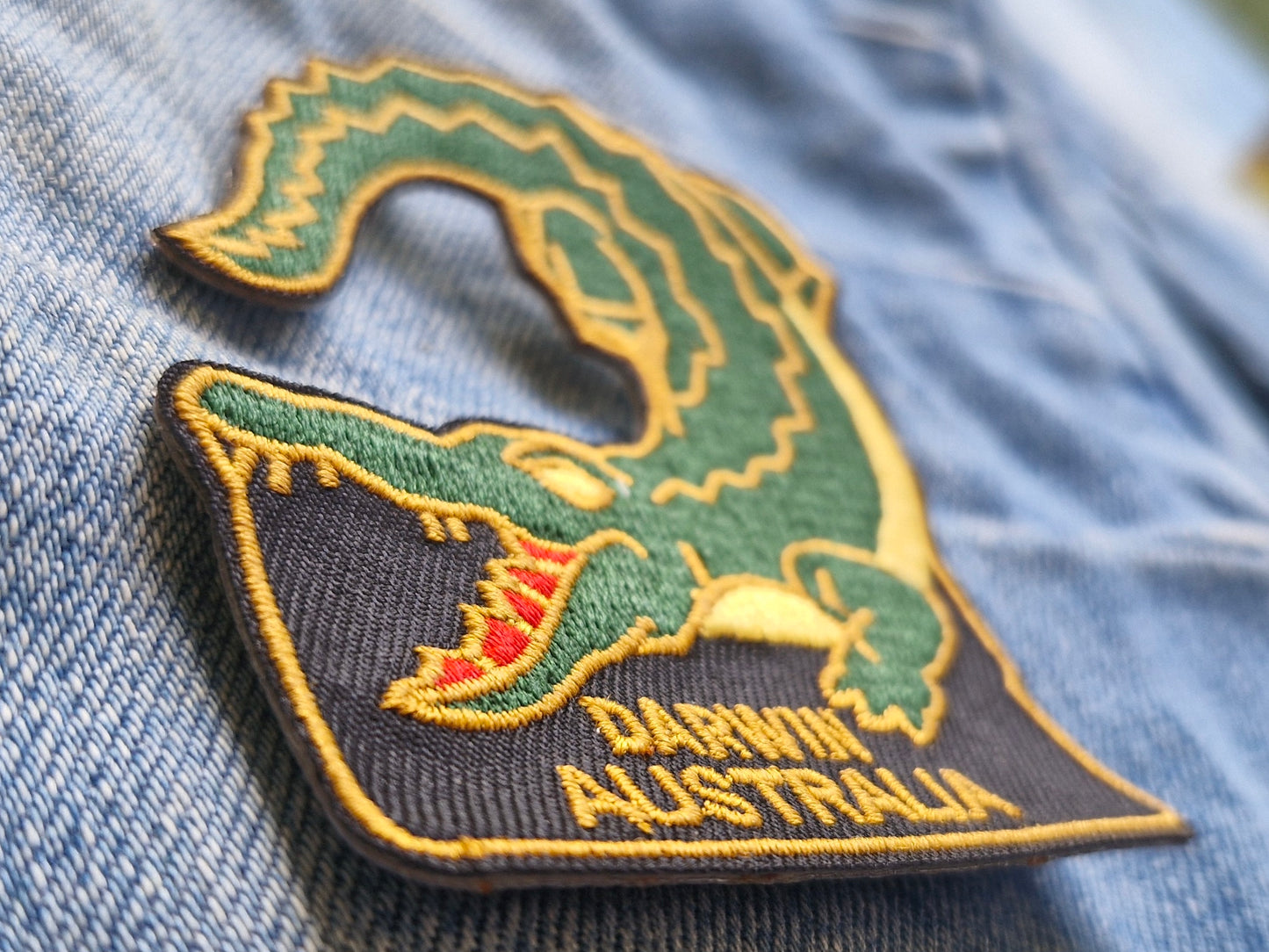 Darwin - Northern Territory, Australia Travel Iron On Patch Crocodile Destination Souvenir Gift