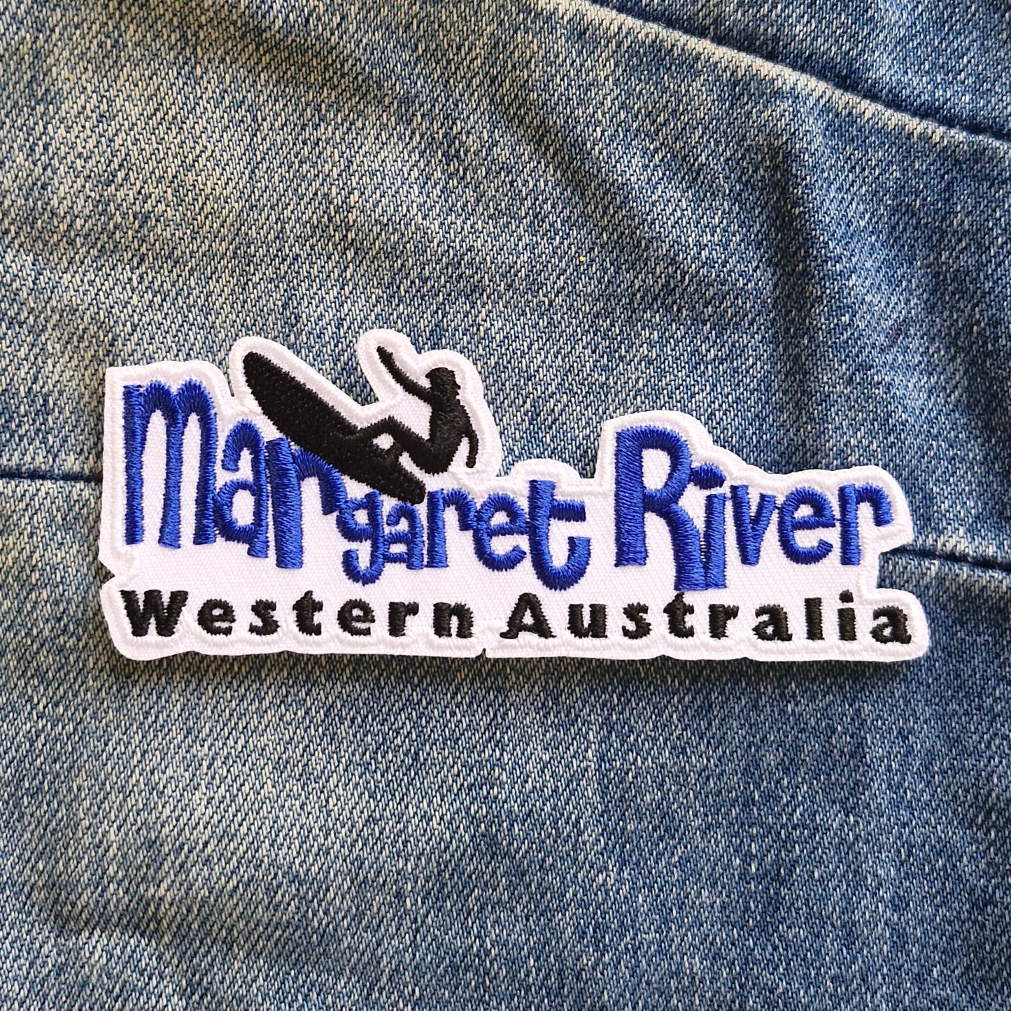 Margaret River - Western Australia, Iron On Embroidery Patch Destination Souvenir Gift