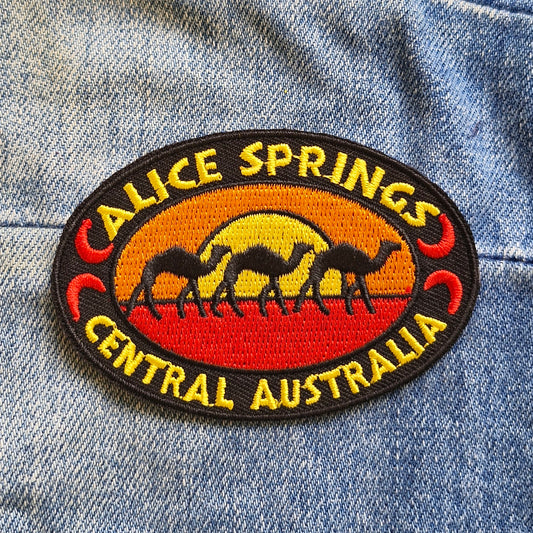 Alice Springs - Central Australia Iron On Embroidery Patch Destination Souvenir Gift