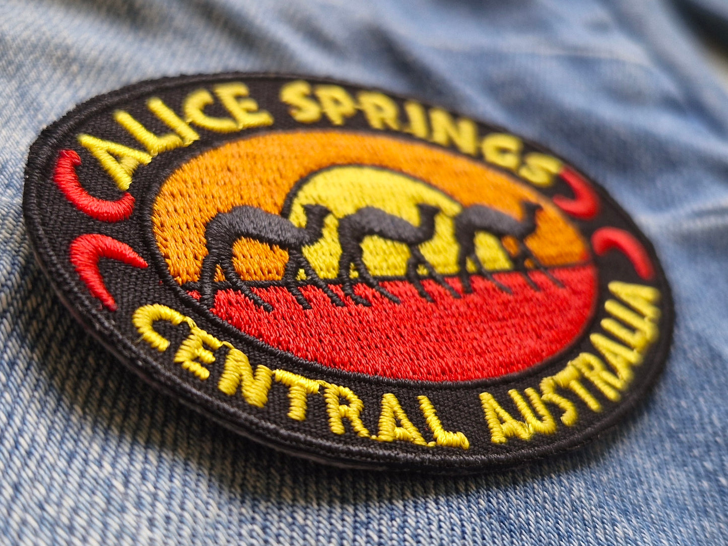 Alice Springs - Central Australia Iron On Embroidery Patch Destination Souvenir Gift