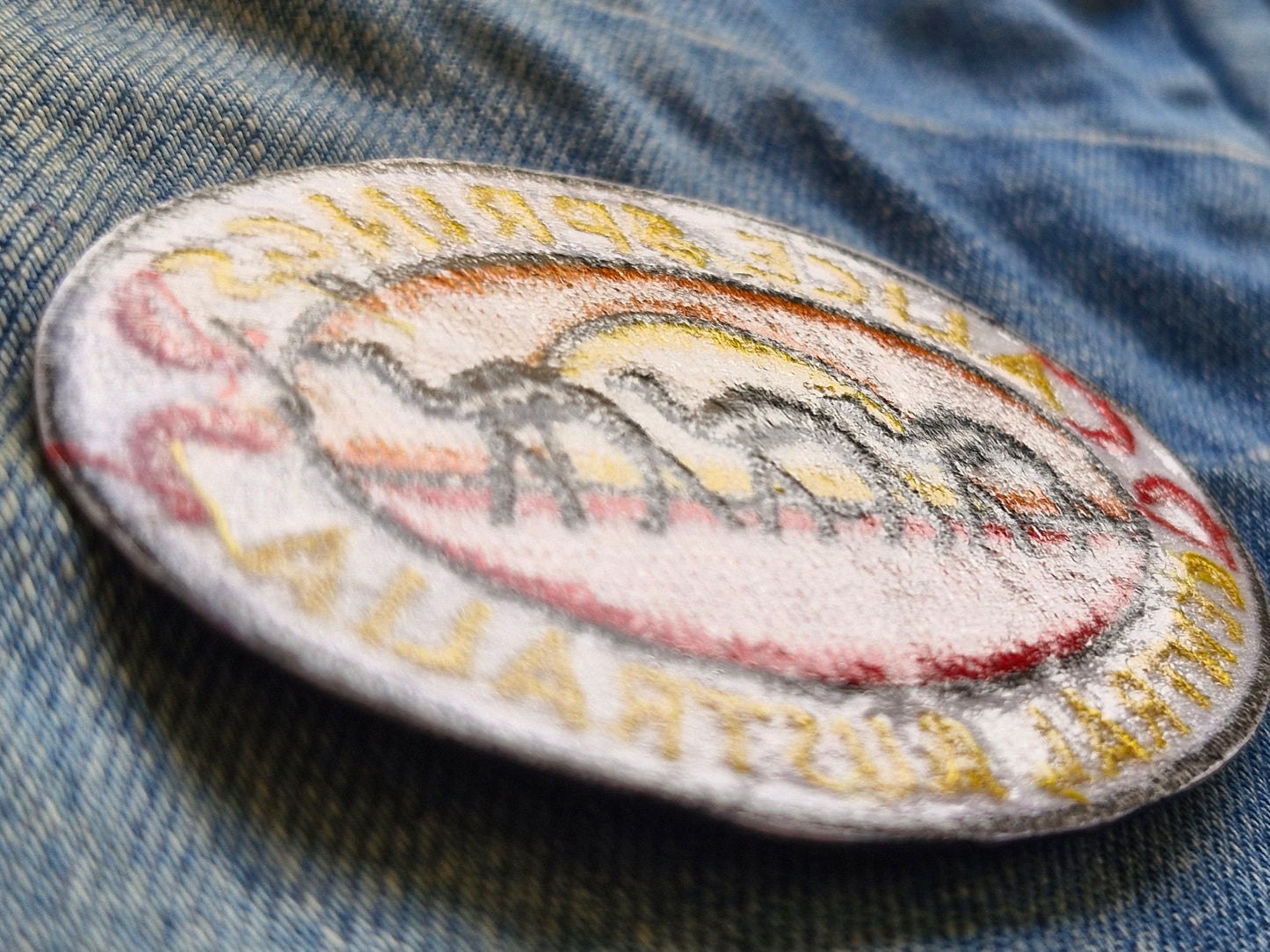 Alice Springs - Central Australia Iron On Embroidery Patch Destination Souvenir Gift