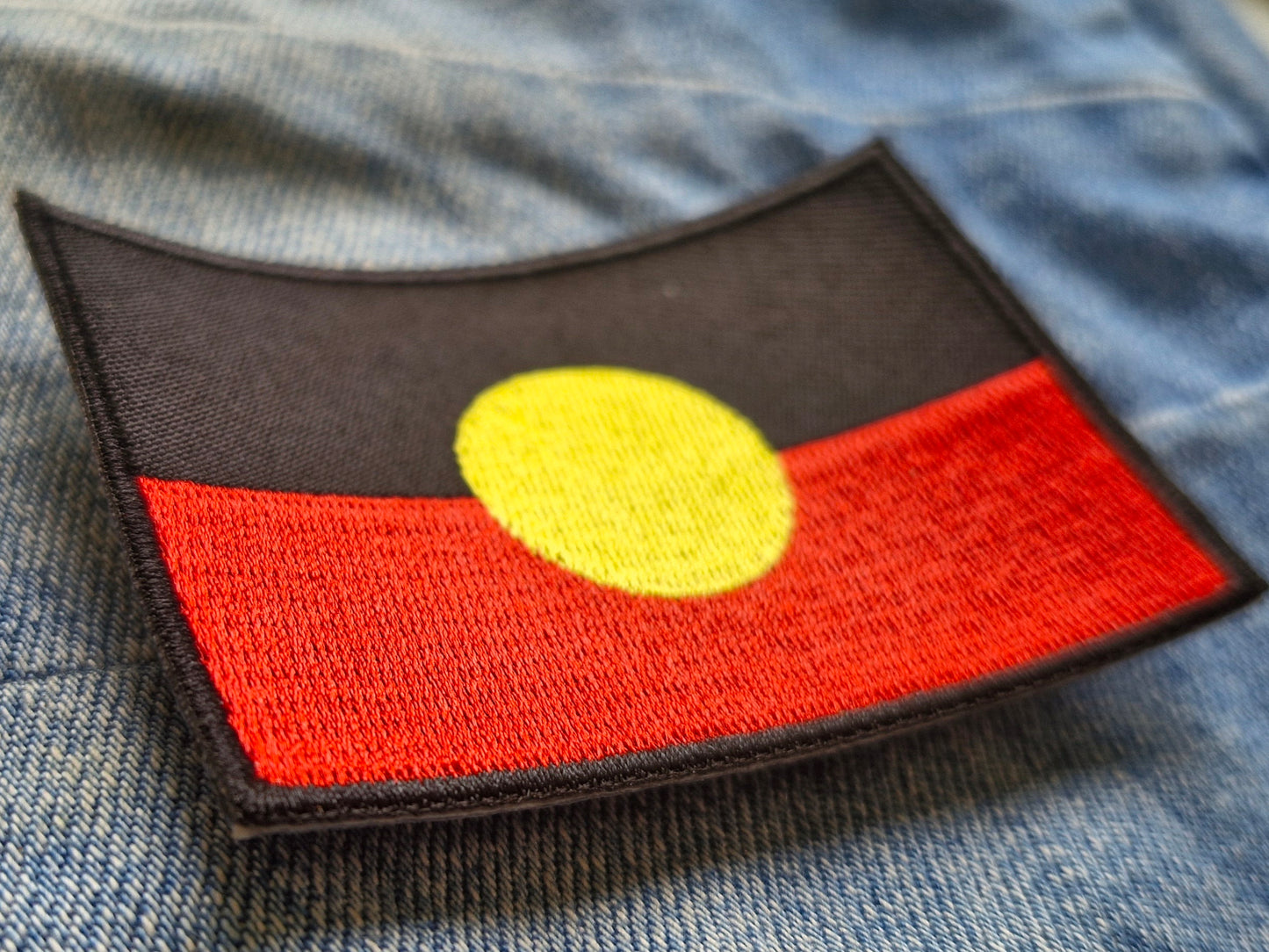 Indigenous Aboriginal Flag Iron On Embroidery Patch Destination Souvenir Gift