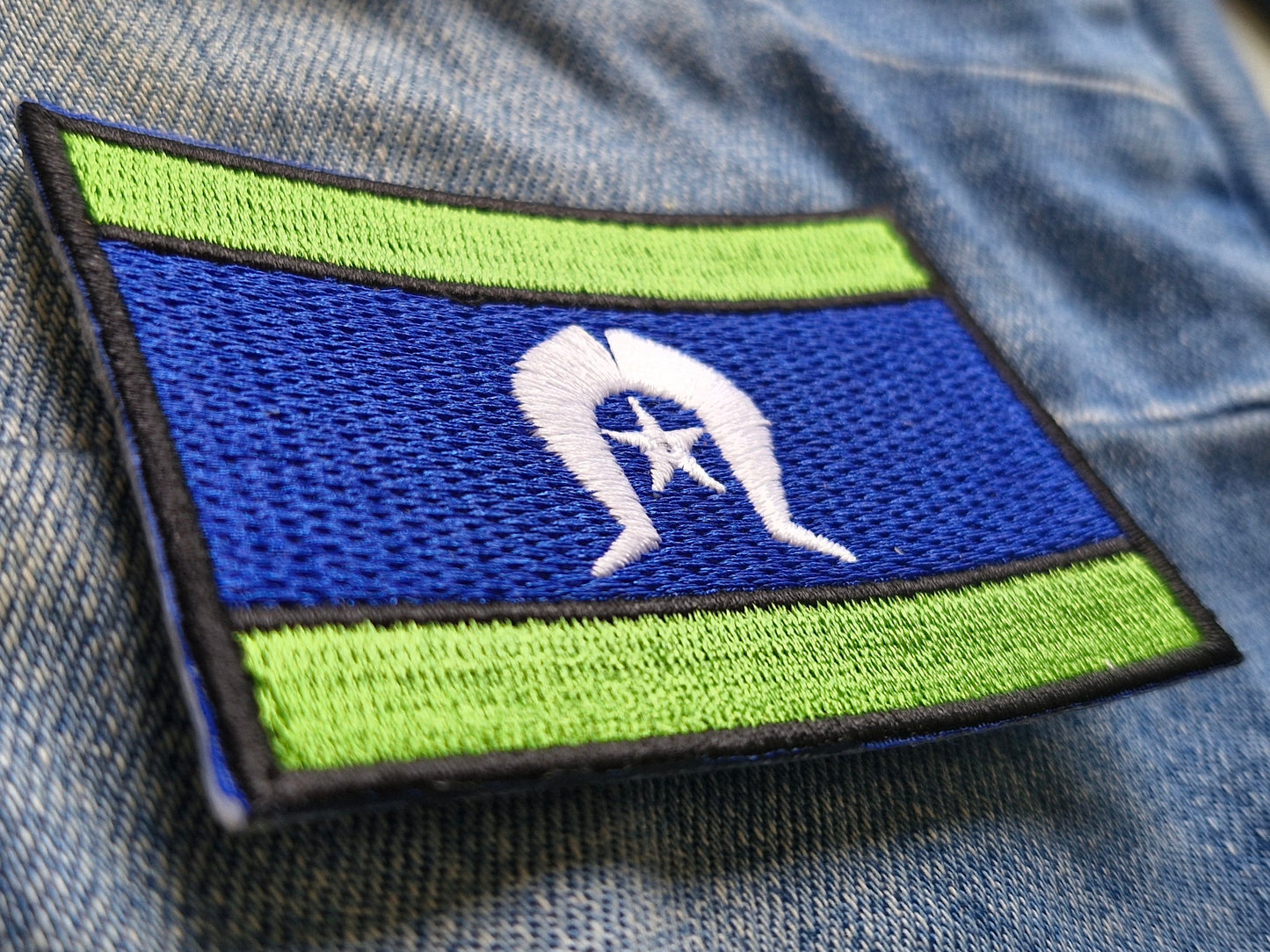 Torres Strait Islander Flag Iron On Embroidery Patch Souvenir