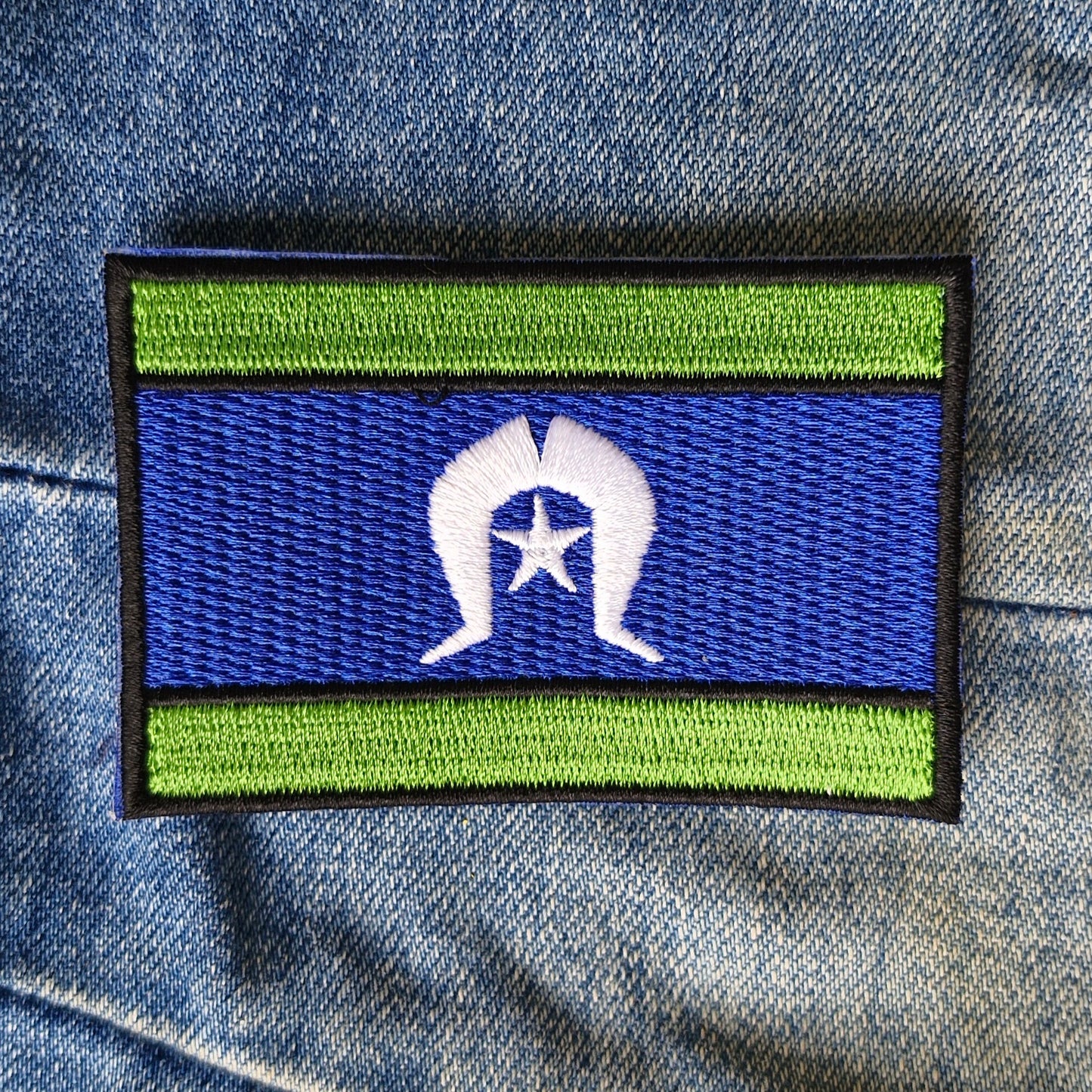 Torres Strait Islander Flag Iron On Embroidery Patch Souvenir