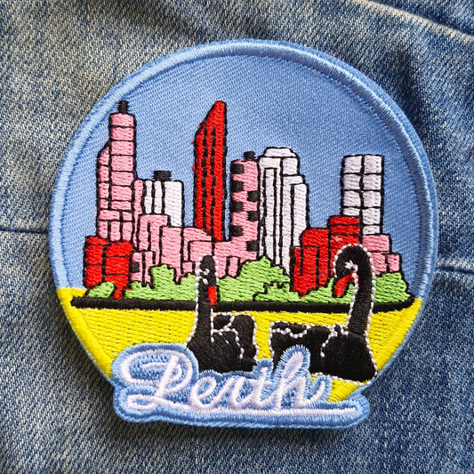 Perth, Western Australia Travel Iron On Embroidery Patch Destination Souvenir Gift