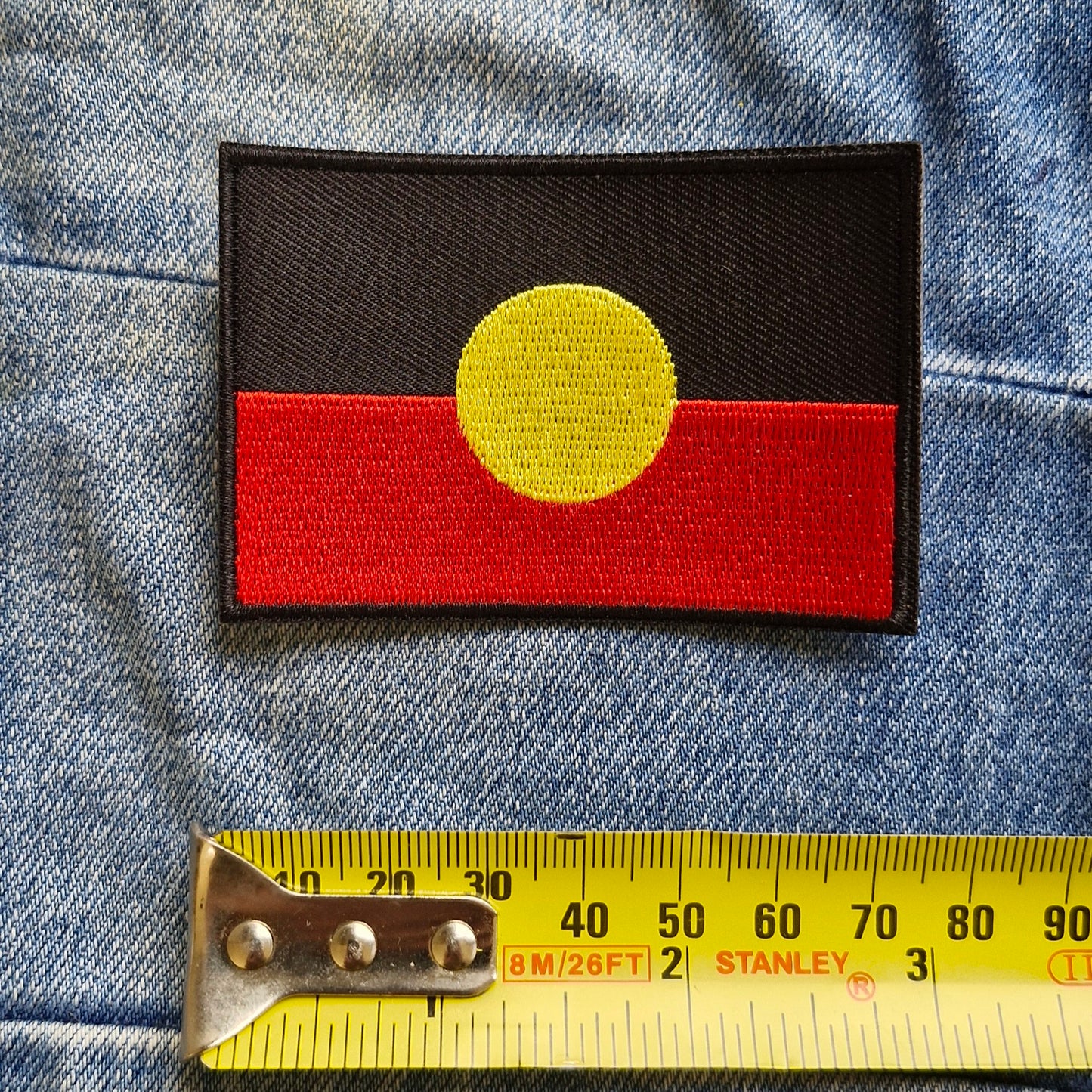 Indigenous Aboriginal Flag Iron On Embroidery Patch Destination Souvenir Gift