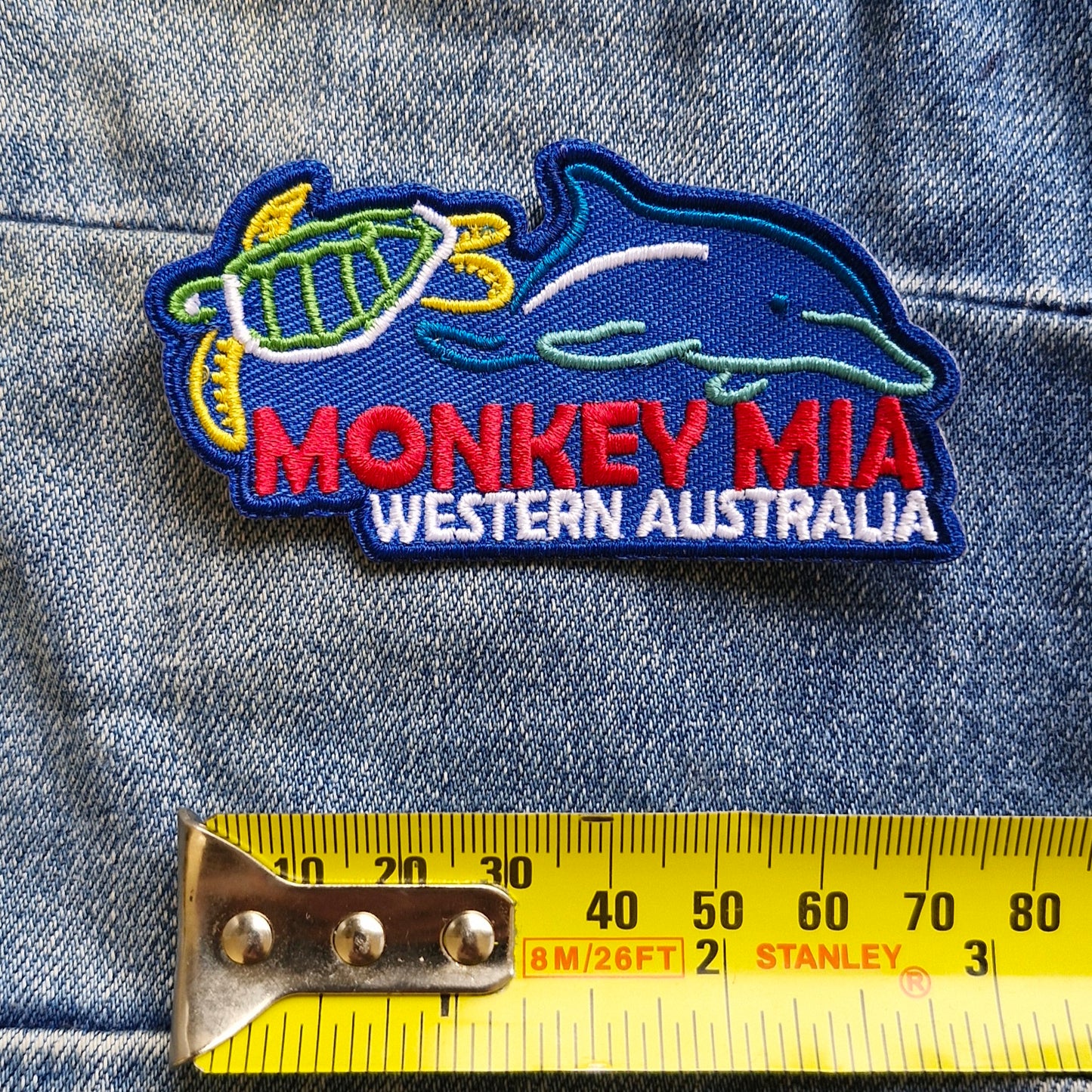 Monkey Mia Western Australia Travel Iron On Embroidery Patch Destination Souvenir Gift