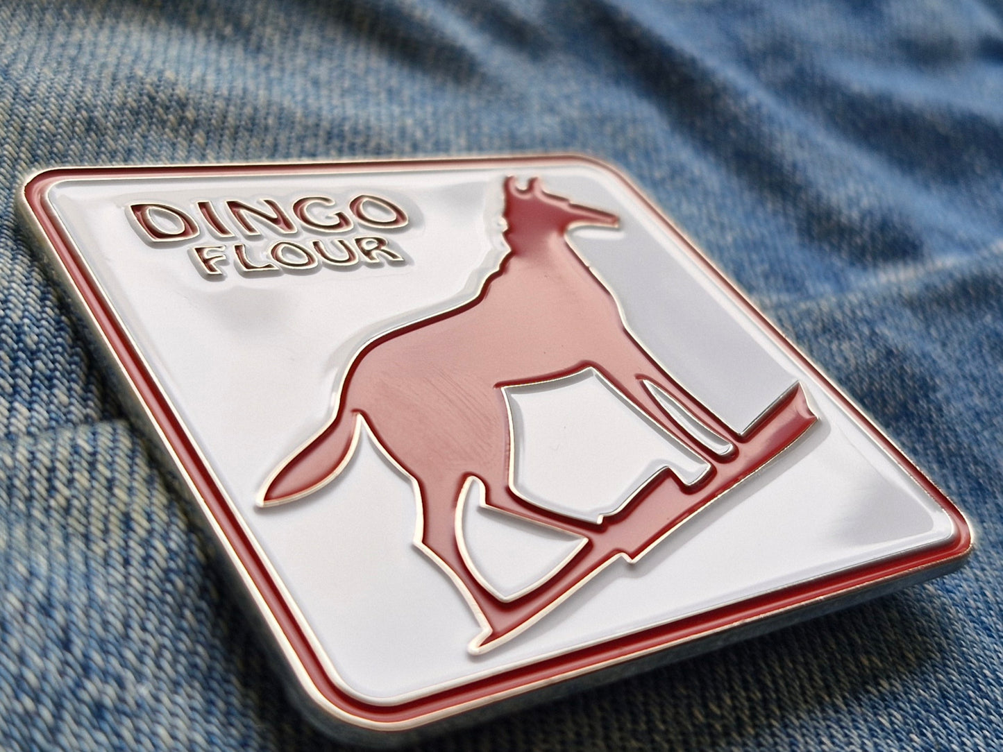 Dingo Flour - Western Australia Icon Enamel Fridge Magnet Travel Destination Souvenir Gift