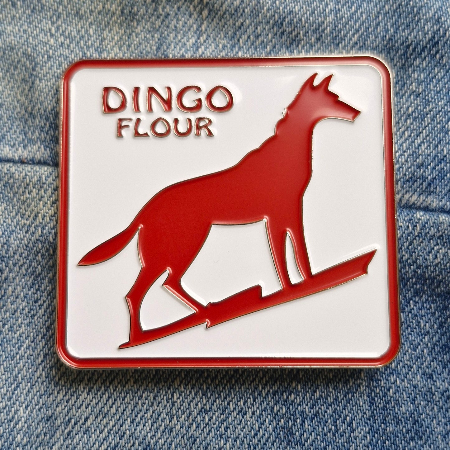 Dingo Flour - Western Australia Icon Enamel Fridge Magnet Travel Destination Souvenir Gift