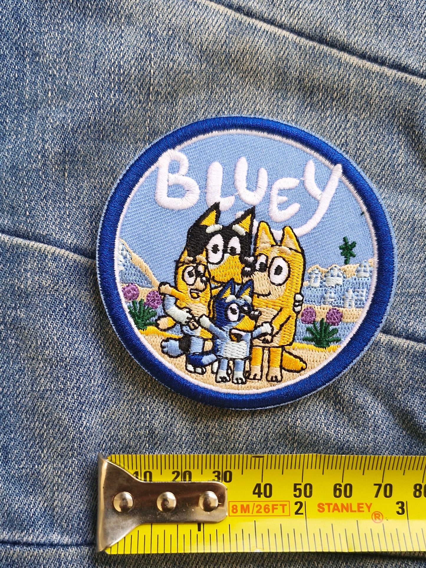 Bluey, Kids Cartoon Australia Iconic Iron On Patch Embroidery Craft Kids