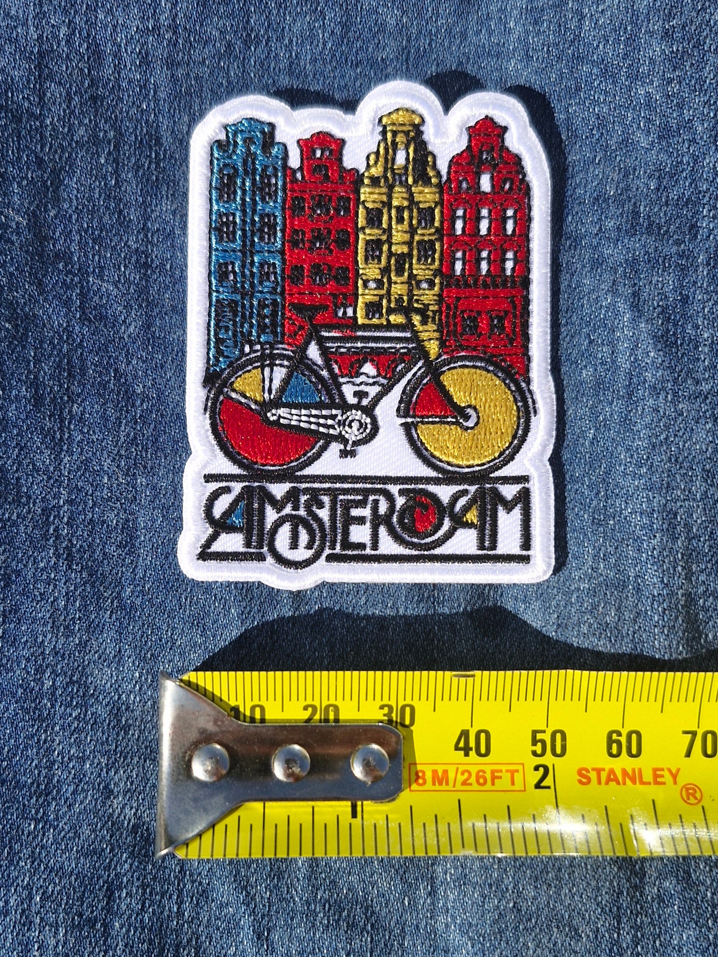 Amsterdam, Netherlands, Travel Iron On Embroidery Patch Destination Souvenir Gift