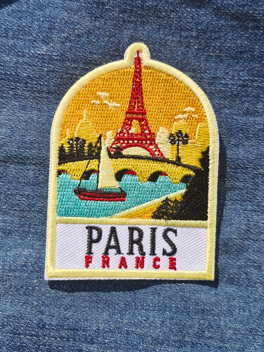 Paris - France, Travel Iron On Embroidery Patch Destination Souvenir Gift