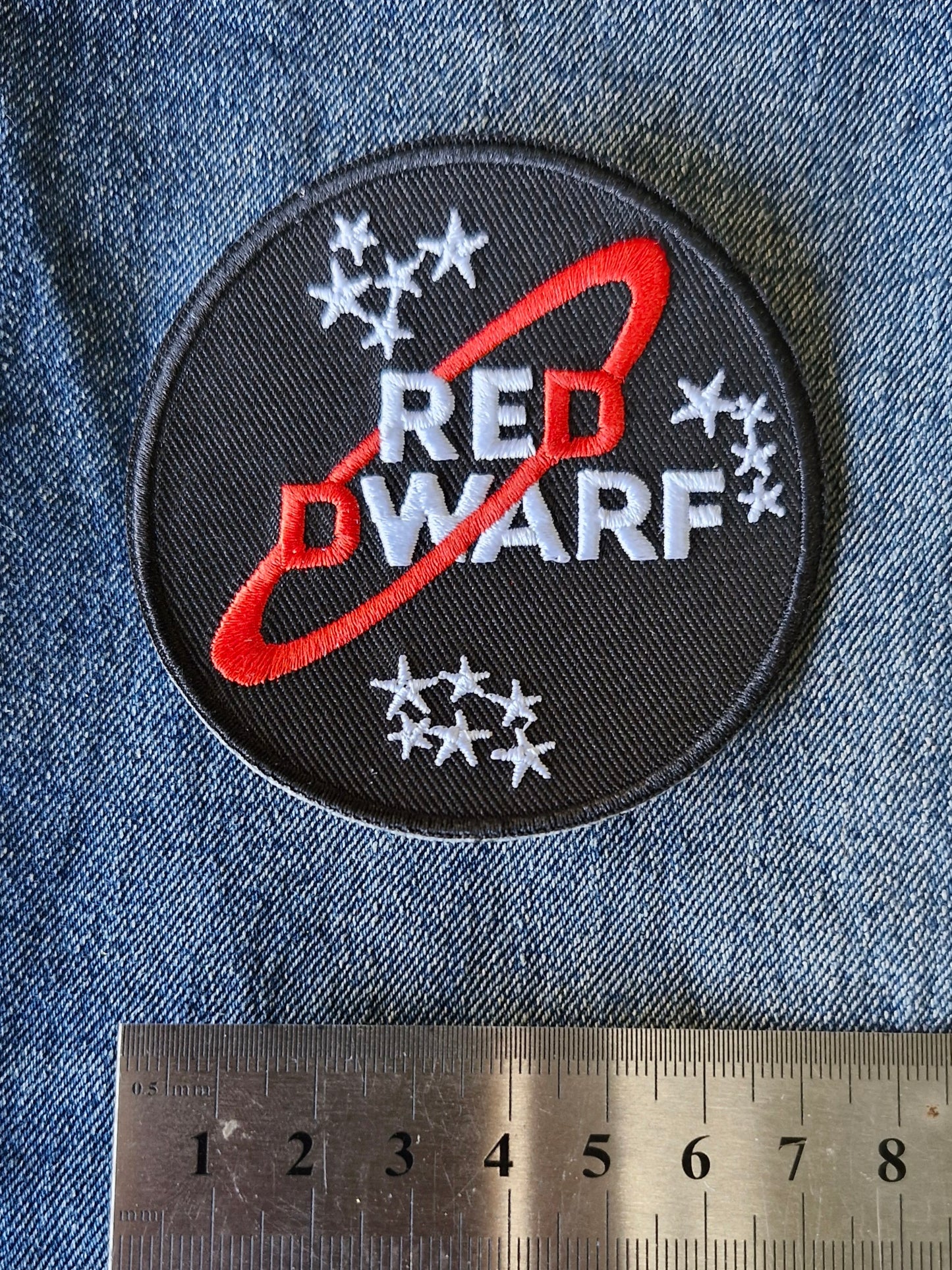 Red Dwarf Iron On Embroidery Patch TV Book Series Souvenir Gift