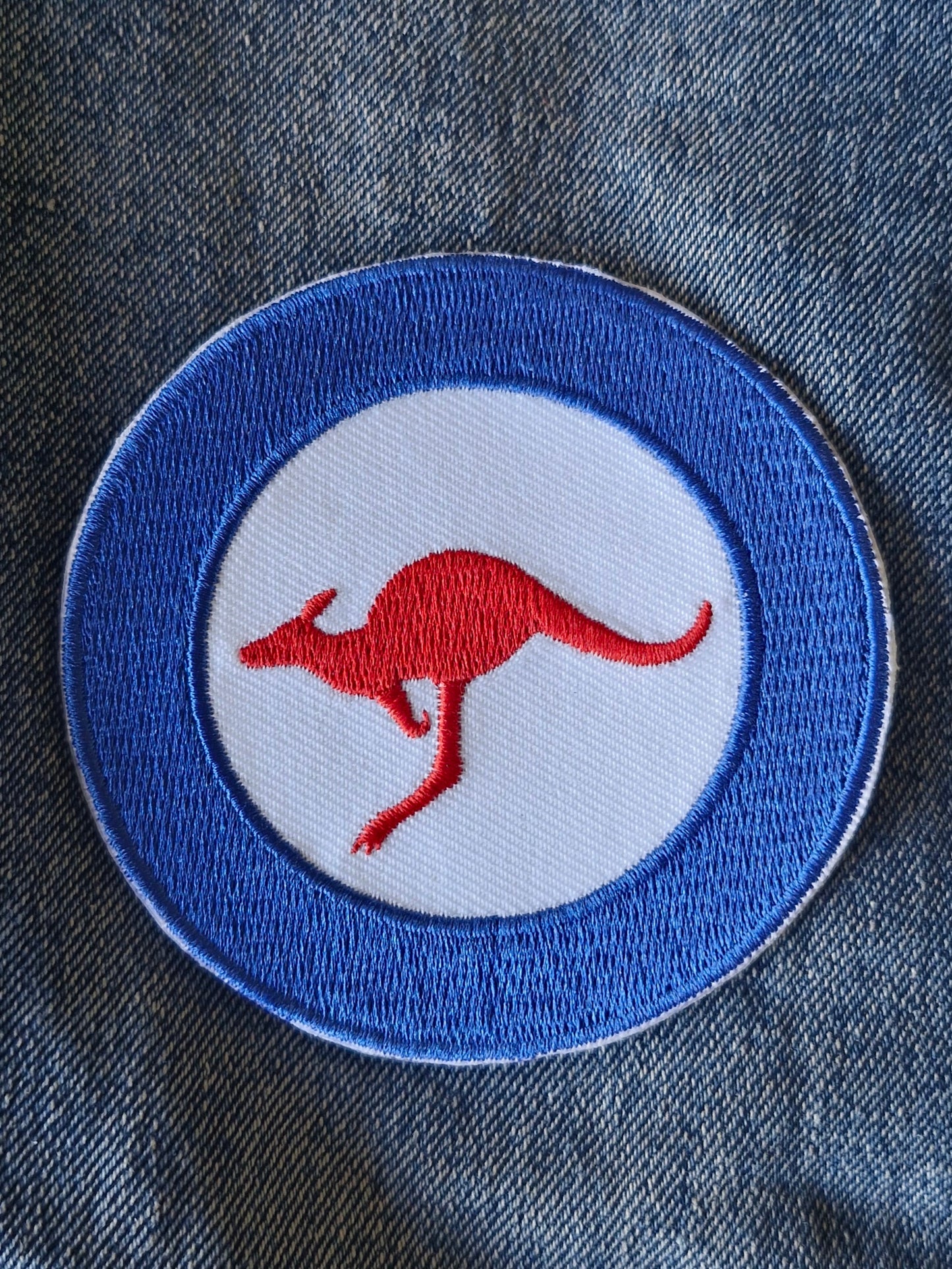 Australian Navy RAAF Airforce Ensign Roundel, Flag Iron On Embroidery Patch