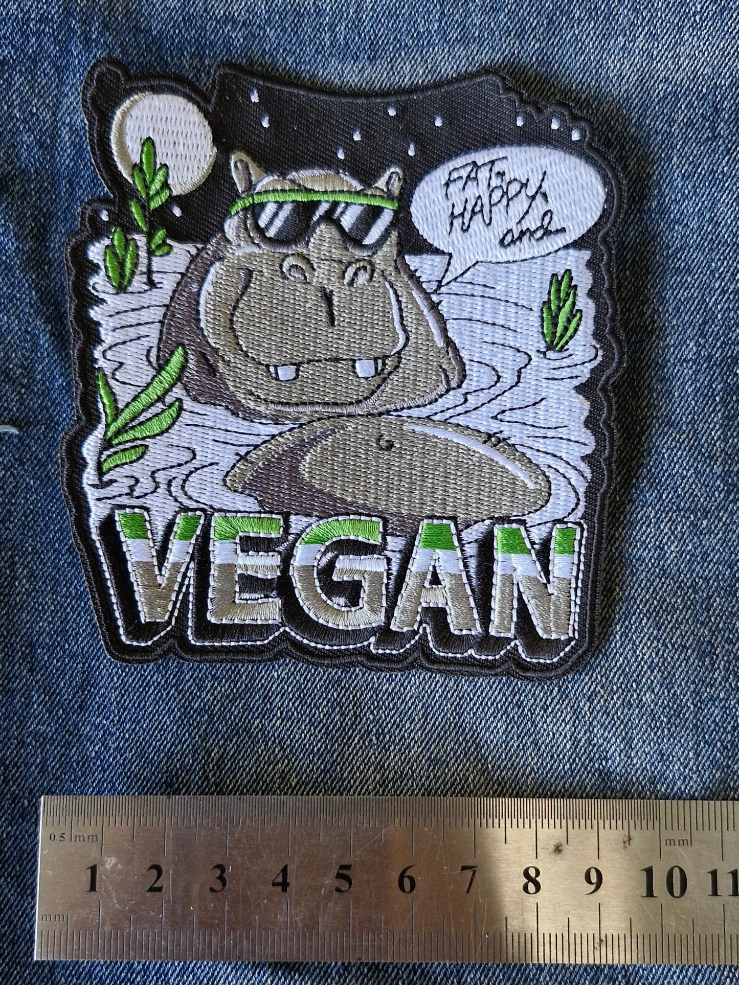 Vegan Still, Lifestyle, Diet Culture, Iron On Embroidery Patch