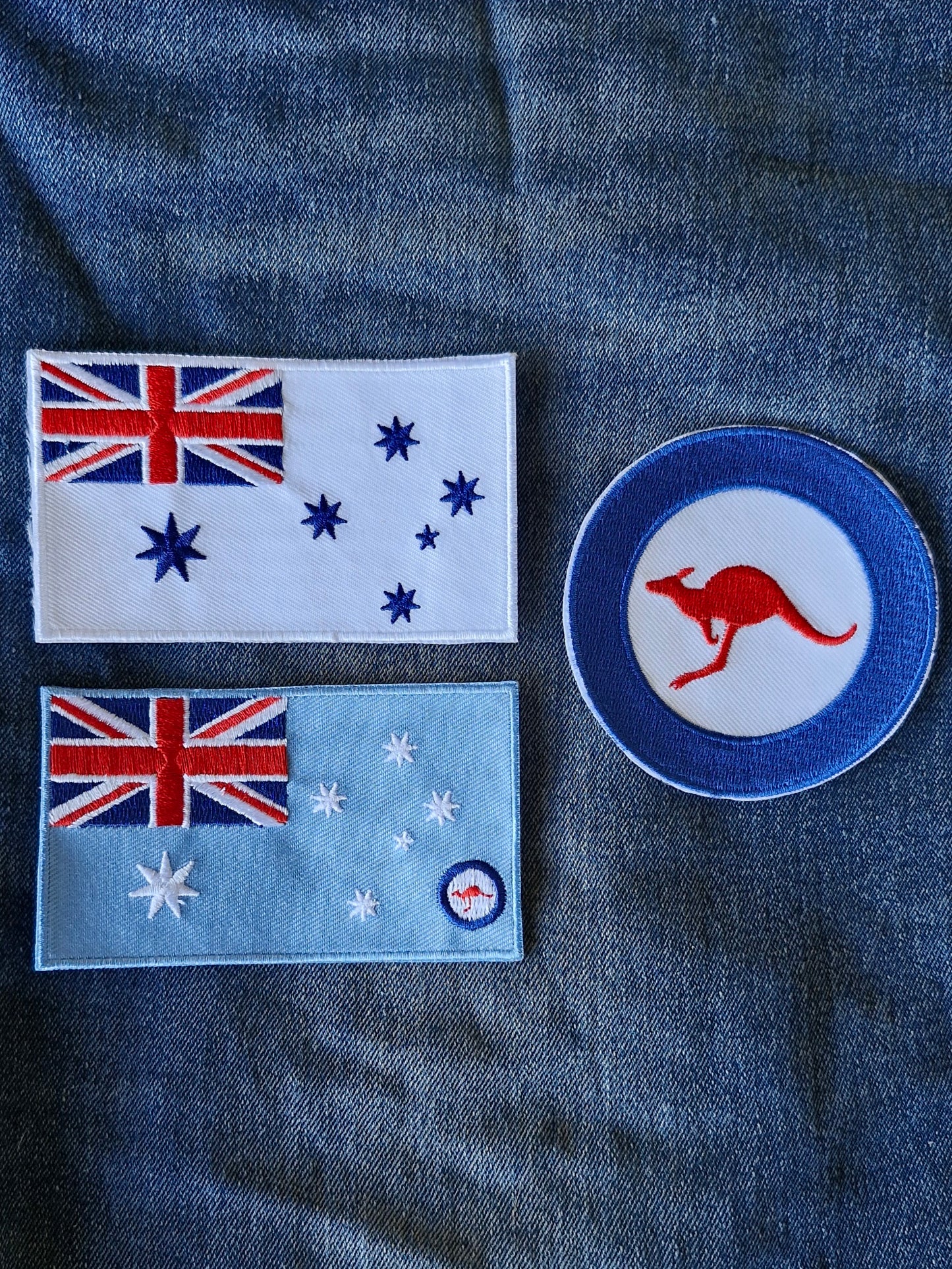 Australian Navy RAAF Airforce Ensign Roundel, Flag Iron On Embroidery Patch