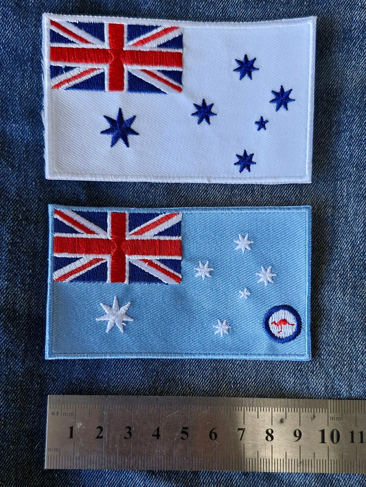 Australian Navy RAAF Airforce Ensign Roundel, Flag Iron On Embroidery Patch