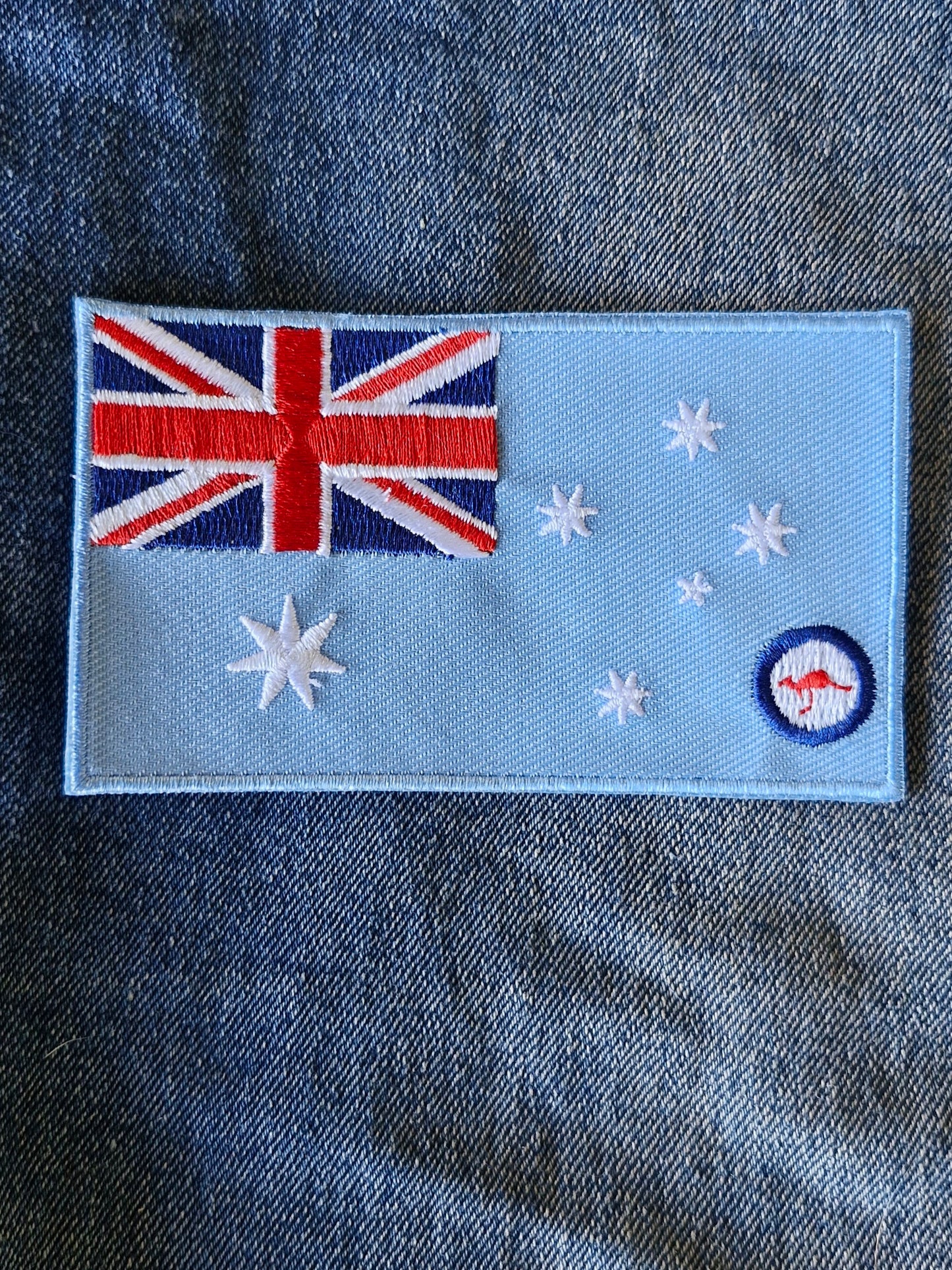 Australian Navy RAAF Airforce Ensign Roundel, Flag Iron On Embroidery Patch