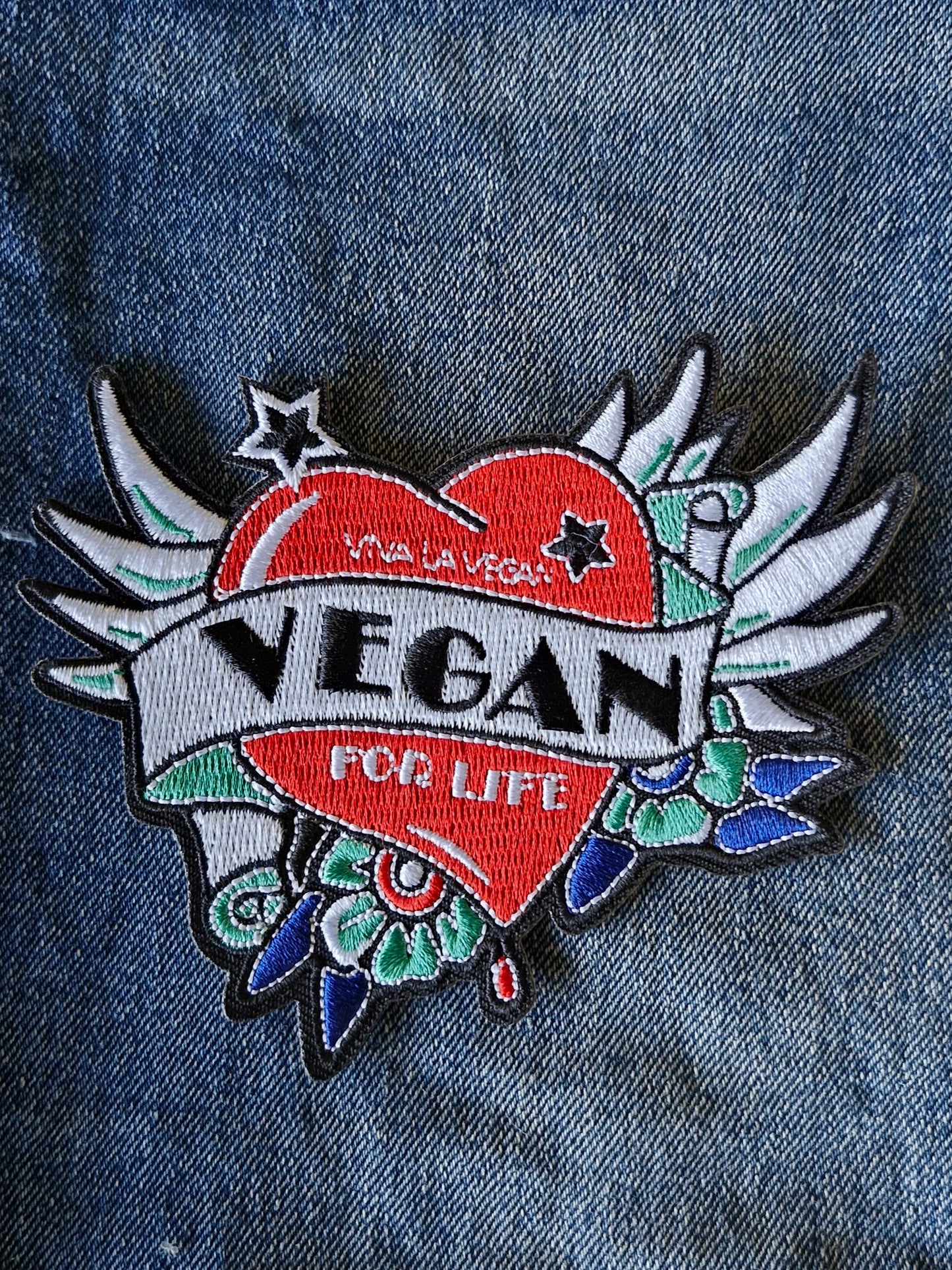 Vegan Still, Lifestyle, Diet Culture, Iron On Embroidery Patch
