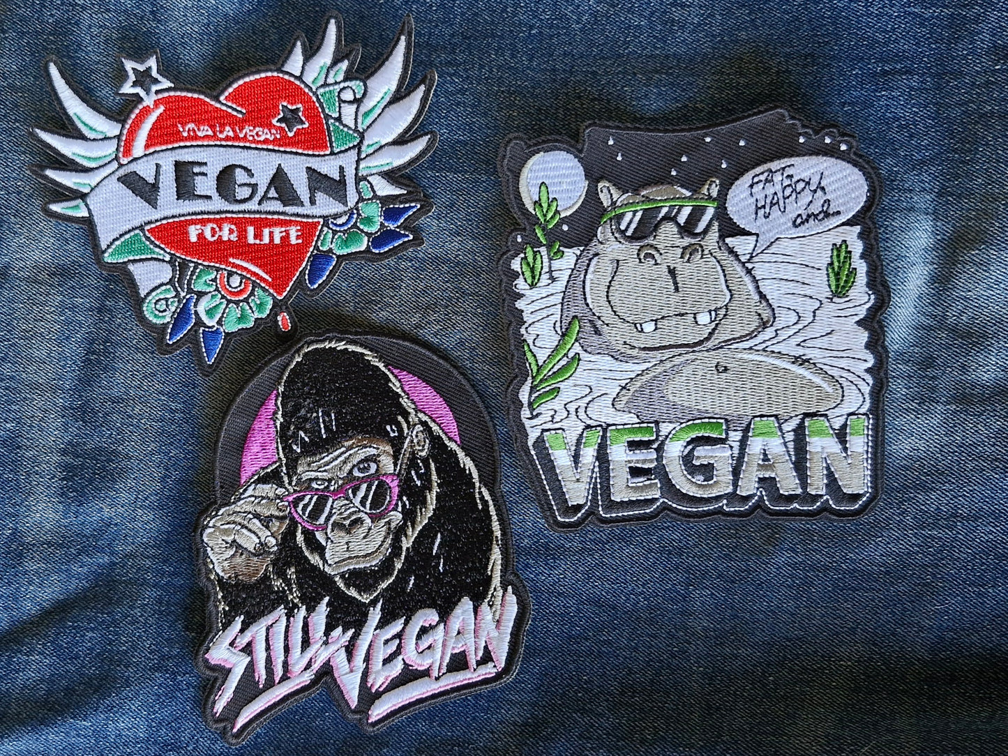 Vegan Still, Lifestyle, Diet Culture, Iron On Embroidery Patch
