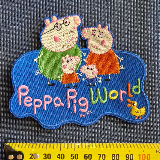 Peppa Pig World, Kids Cartoon, Iron On Embroidery Patch
