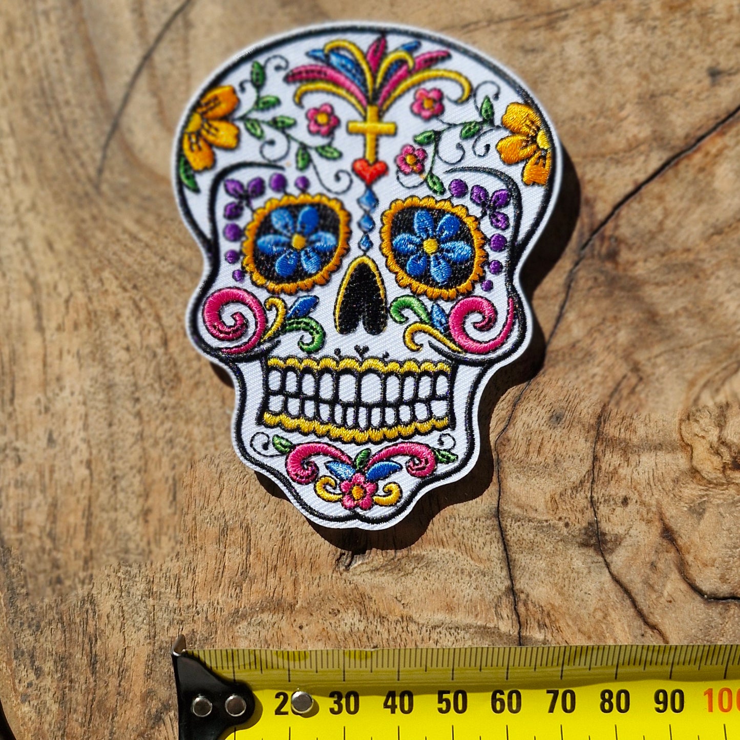 Mexico Sugar Skull, Day of the Dead, Calaveras, Dia de Muertos, Travel Destination Iron On Embroidery Patch