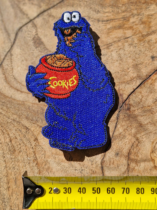 Cookie Monster - Sesame Street, Kids TV Series, Iron On Embroidery Patch
